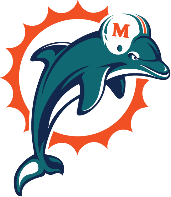 NFL MIAMI DOLPHINS ONE-1-STAR ⭐ CAPTAINS ROYAL BLUE iron-on C